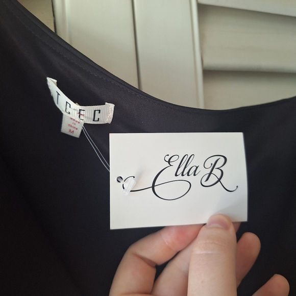 TCEC One Shoulder Asymmetrical Little Black Dress - Picture 7 of 8